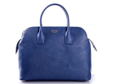 2014 Prada Saffiano Cuir Leather Tote Bag BN2546 blue